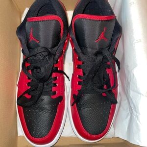 Air Jordan Black and Red Sneakers